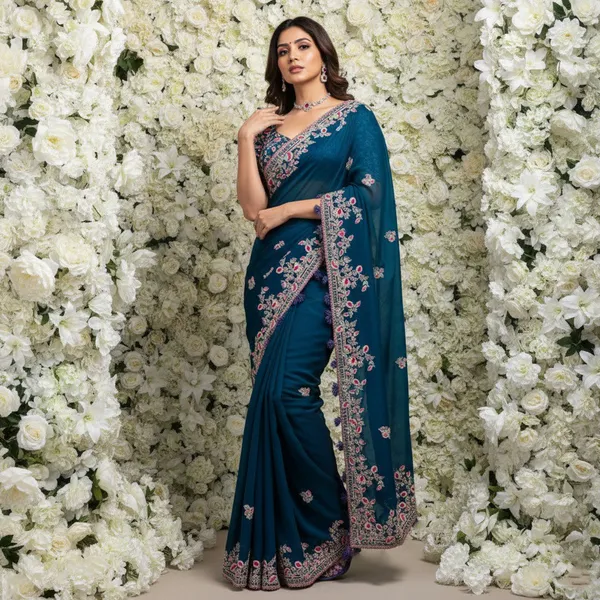 Blue__Party_Wear_Soft_Rangoli_Silk_Saree_For_Women
