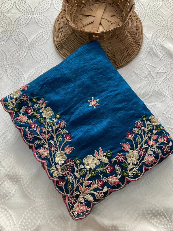 Navy_Blue_Party_Wear_Soft_Fendy_Chiffon_Saree_For_Women