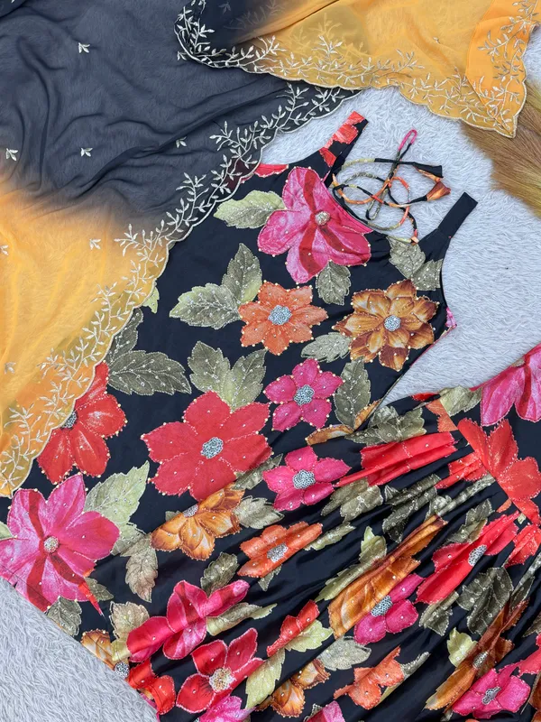 Black_Floral_Digital_Print_Chinon_Silk_Top_Sharara_Set_with_Dupatta