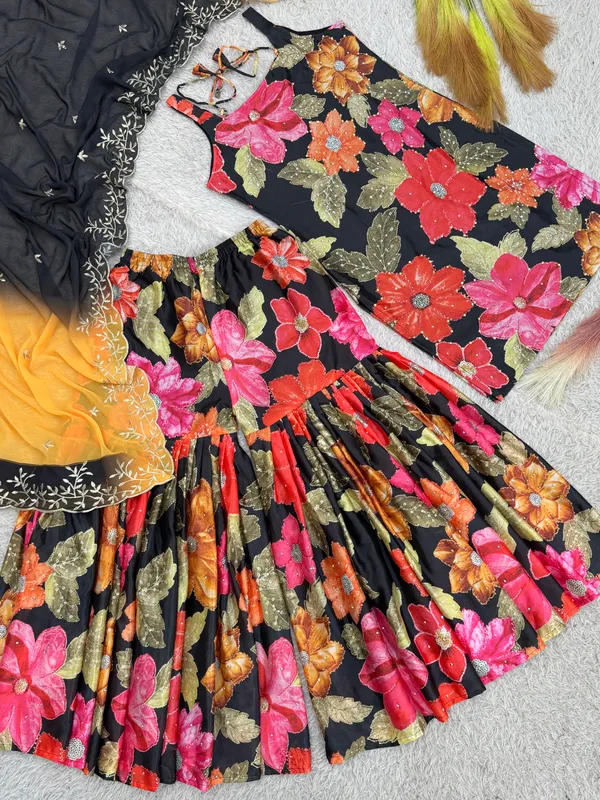 Black_Floral_Digital_Print_Chinon_Silk_Top_Sharara_Set_with_Dupatta