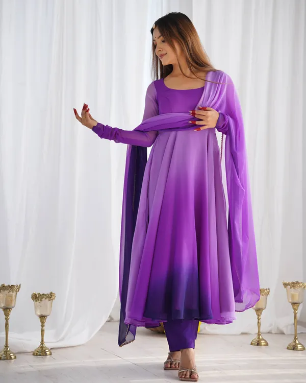 PURE_SOFT_FOX_GEORGETTE_MOST_TRENDY_PADDING_FABRIC_FULLY_FLARE_ANARKALI,WITH_DUPPTA_SET,PENT_READY_TO_WEAR
