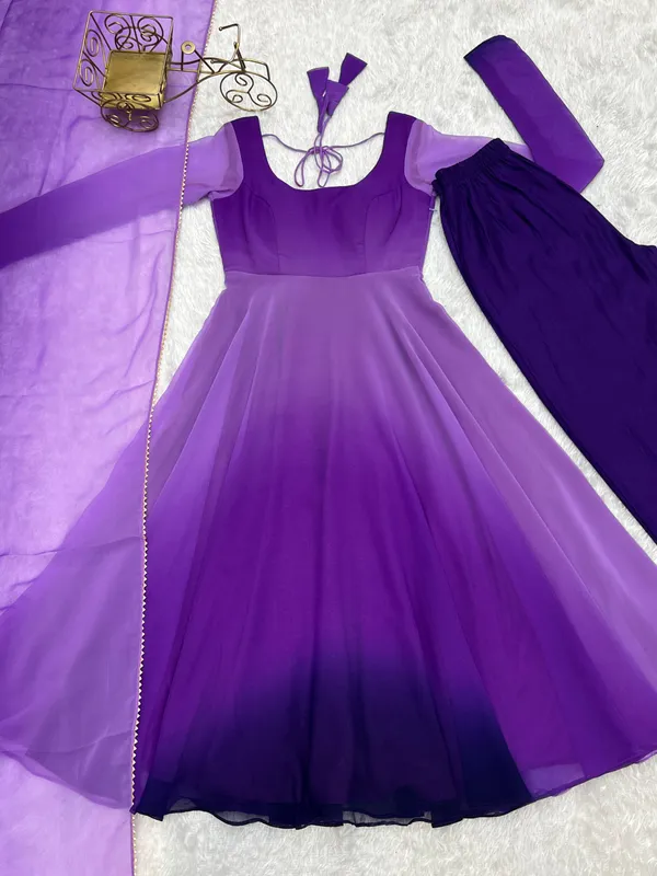PURE_SOFT_FOX_GEORGETTE_MOST_TRENDY_PADDING_FABRIC_FULLY_FLARE_ANARKALI,WITH_DUPPTA_SET,PENT_READY_TO_WEAR