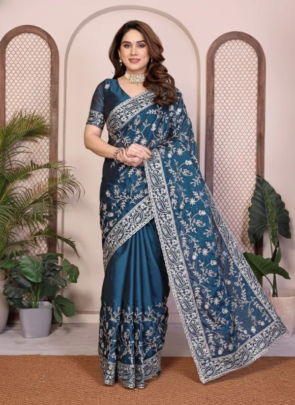 Party_Wear_Rangoli_Silk_Saree_in_Teal_Blue_with_Rich_Embroidery_Cutwork_Border