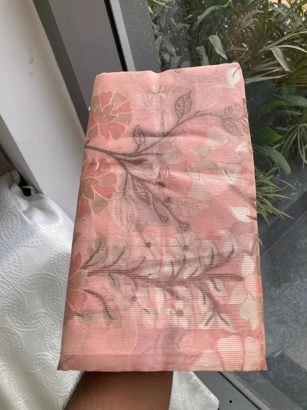 Peach_Rose_Glow_Floral_Pashmina_Silk_Wedding_Saree