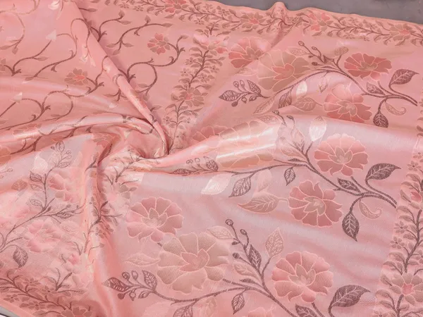 Peach_Rose_Glow_Floral_Pashmina_Silk_Wedding_Saree