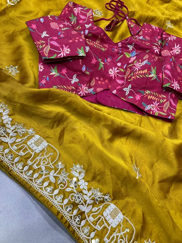 Olive_Mustard_Gold_Party_Wear_Rangoli_Silk_Saree_with_Embroidery_Lace_Border_&_Digital_Print_Blouse