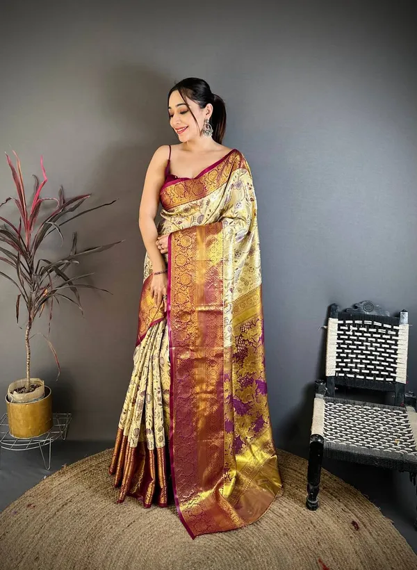 Royal_Gold_Wine_Kanjivaram_Silk_Saree