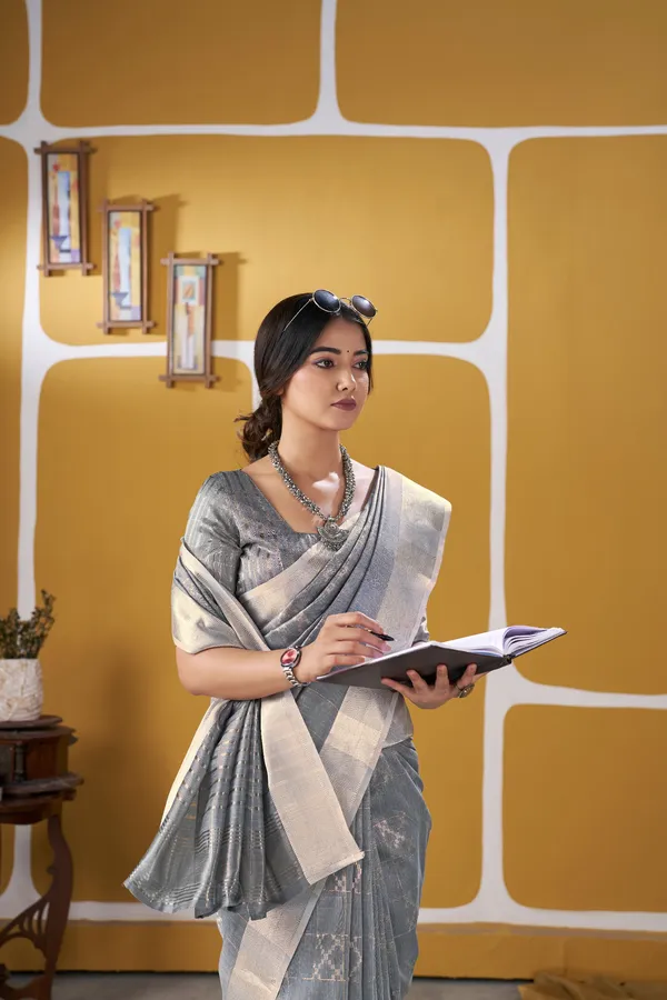 Royal_Grey_Zari_Weaving_Linen_Cotton_Silk_Saree_–_Elegant_Party_&_Wedding_Wear