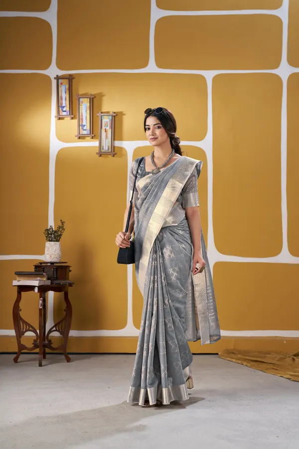 Royal_Grey_Zari_Weaving_Linen_Cotton_Silk_Saree_–_Elegant_Party_&_Wedding_Wear