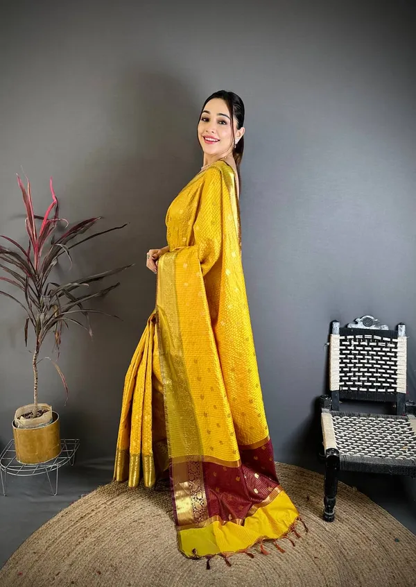 Royal_Mustard_Yellow_Banarasi_Tissue_Silk_Saree_with_Zari_Butti_&_Contrast_Border