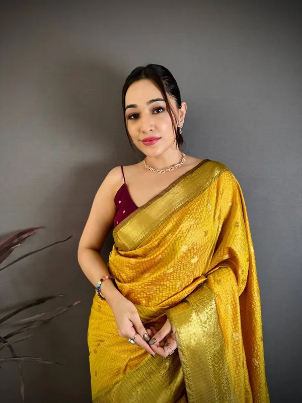 Royal_Mustard_Yellow_Banarasi_Tissue_Silk_Saree_with_Zari_Butti_&_Contrast_Border