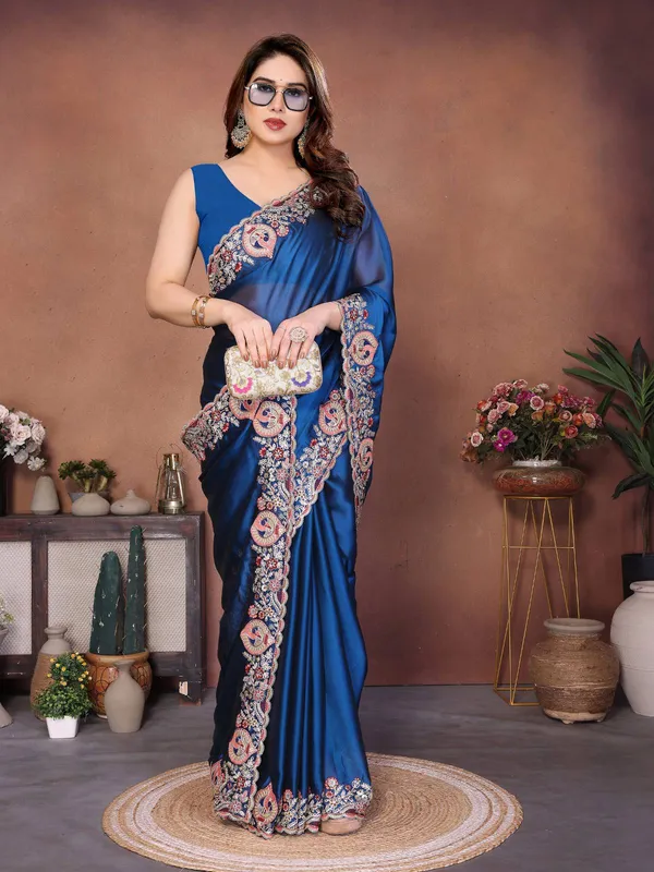 Royal_Navy_Blue_Party_Wear_Soft_Rangoli_Silk_Saree