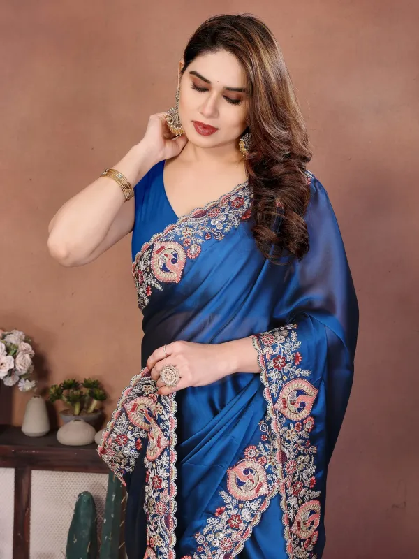 Royal_Navy_Blue_Party_Wear_Soft_Rangoli_Silk_Saree