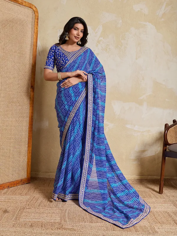 Royal_Ocean_Blue_Laheriya_Bandhej_Wedding_Georgette_Saree