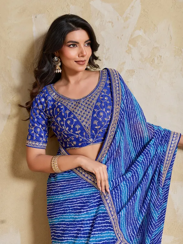 Royal_Ocean_Blue_Laheriya_Bandhej_Wedding_Georgette_Saree