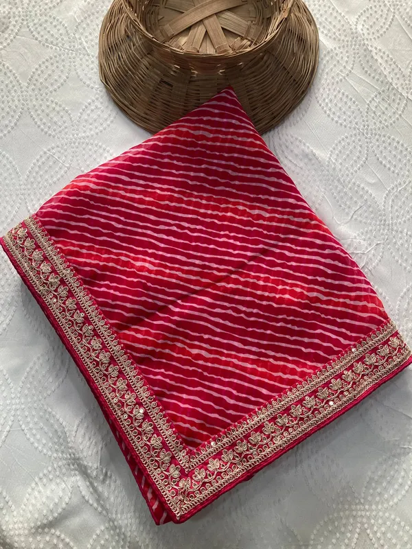 Royal_Rani_Pink_–_Devki2_Laheriya_Bandhej_Wedding_Georgette_Saree
