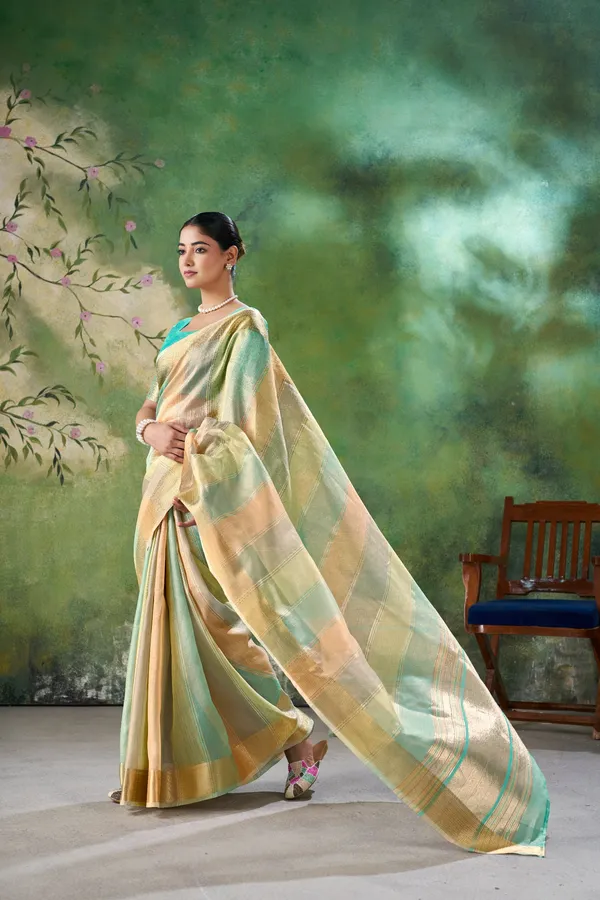 Soft_Linen_Cotton_Silk_Saree_with_Gold_Zari_Weaving_–_Elegant_Pastel_Party_&_Wedding_Wear