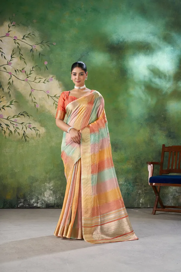 Soft_Linen_Cotton_Silk_Saree_with_Gold_Zari_Weaving_–_Pastel_Multicolor_Elegant_Party_Wear