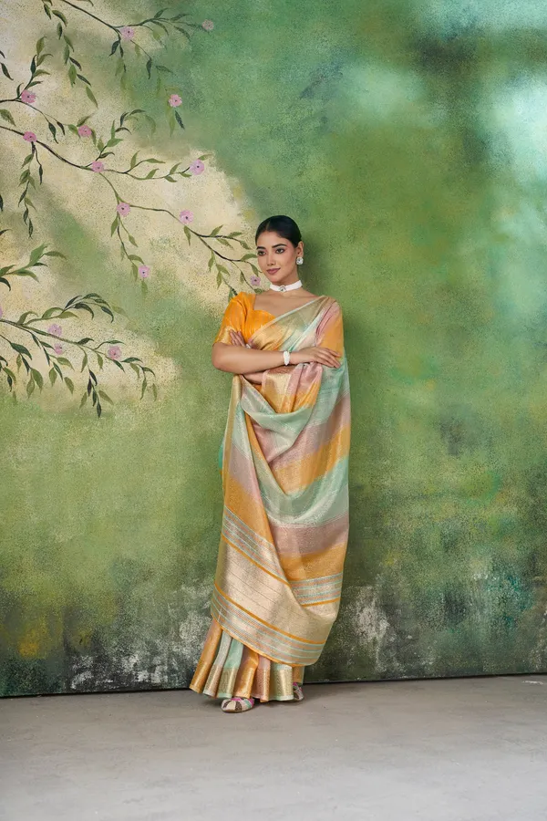 Soft_Linen_Cotton_Silk_Saree_with_Gold_Zari_Weaving_–_Pastel_Multicolor_Wedding_&_Festive_Wear