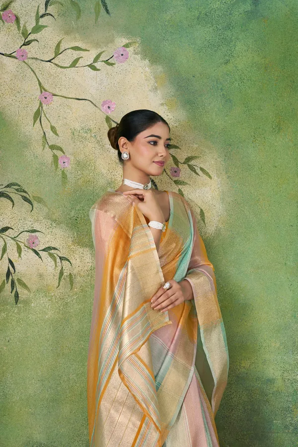 Soft_Linen_Cotton_Silk_Saree_with_Gold_Zari_Weaving_–_Pastel_Multicolor_Wedding_&_Festive_Wear