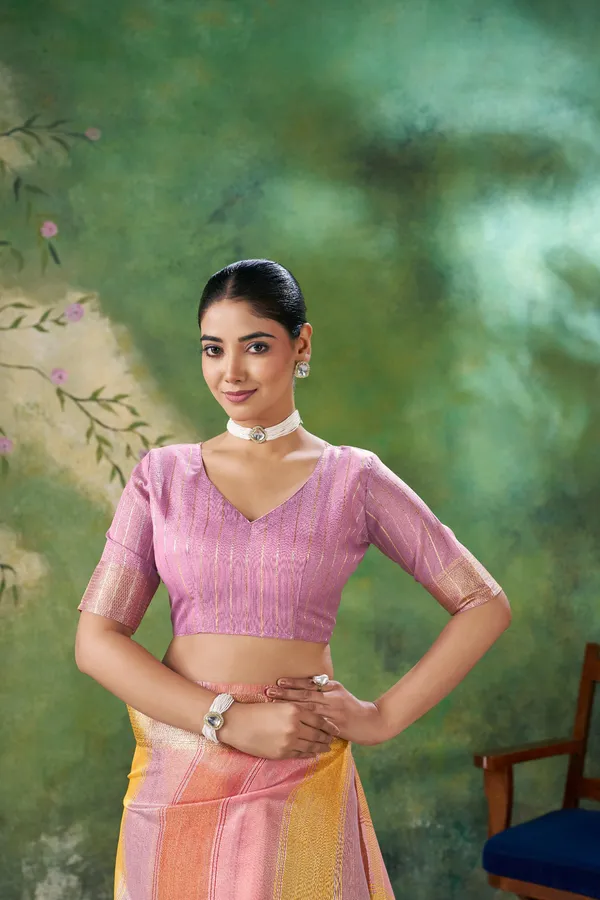 Soft_Linen_Cotton_Silk_Saree_with_Gold_Zari_Weaving_–_Peach_Pink_Pastel_Wedding_&_Party_Wear