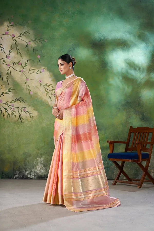 Soft_Linen_Cotton_Silk_Saree_with_Gold_Zari_Weaving_–_Peach_Pink_Pastel_Wedding_&_Party_Wear