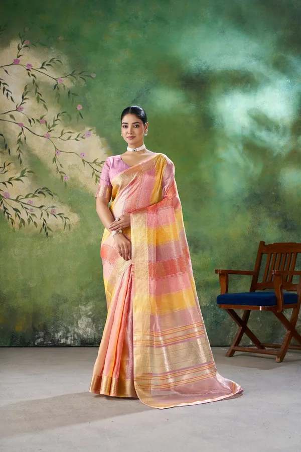 Soft_Linen_Cotton_Silk_Saree_with_Gold_Zari_Weaving_–_Peach_Pink_Pastel_Wedding_&_Party_Wear