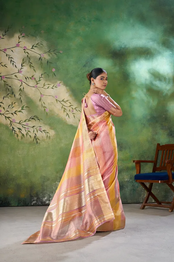 Soft_Linen_Cotton_Silk_Saree_with_Gold_Zari_Weaving_–_Peach_Pink_Pastel_Wedding_&_Party_Wear