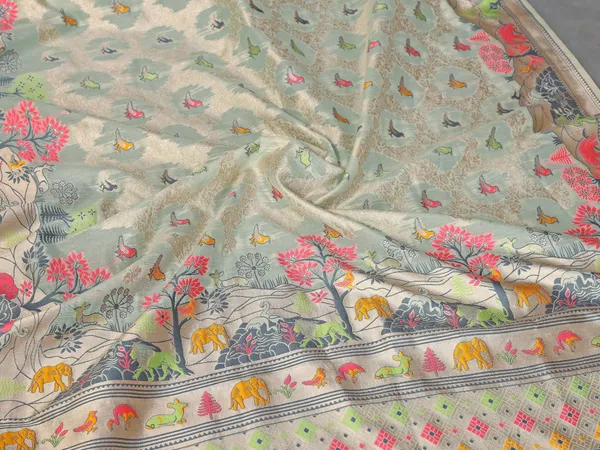 Soft_Pistachio_Green_&_Warm_Beige_Wedding_Wear_Pashmina_Silk_Saree