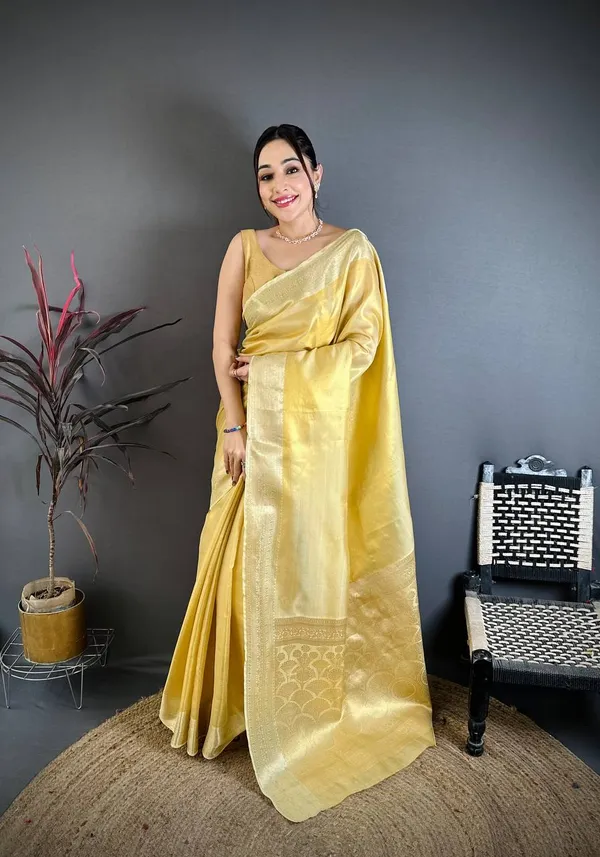 Weaving_Zari_Concept_BANARASI_SOFT_Tissue_SILK_SAREE