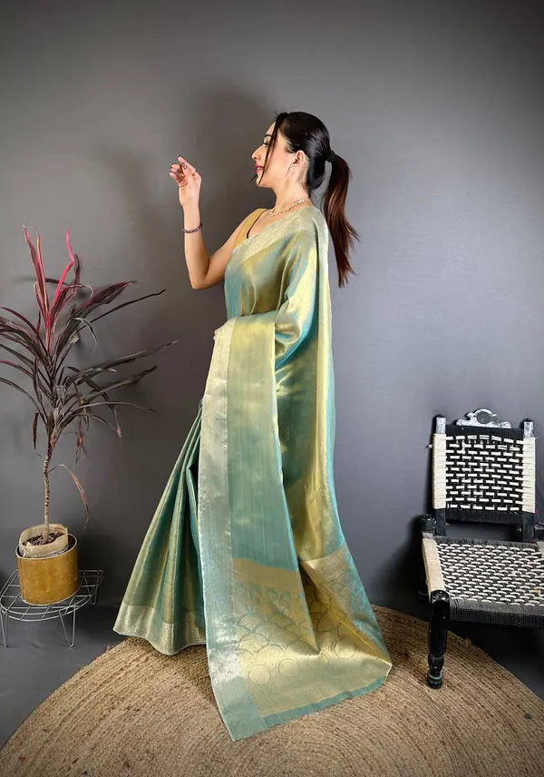 Weaving_Zari_Concept_BANARASI_SOFT_Tissue_SILK_SAREE