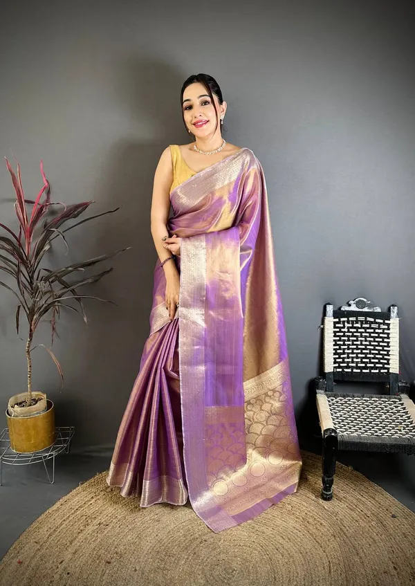 Weaving_Zari_Concept_BANARASI_SOFT_Tissue_SILK_SAREE