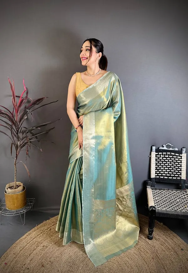 Weaving_Zari_Concept_BANARASI_SOFT_Tissue_SILK_SAREE