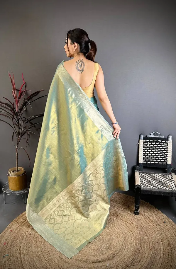 Weaving_Zari_Concept_BANARASI_SOFT_Tissue_SILK_SAREE