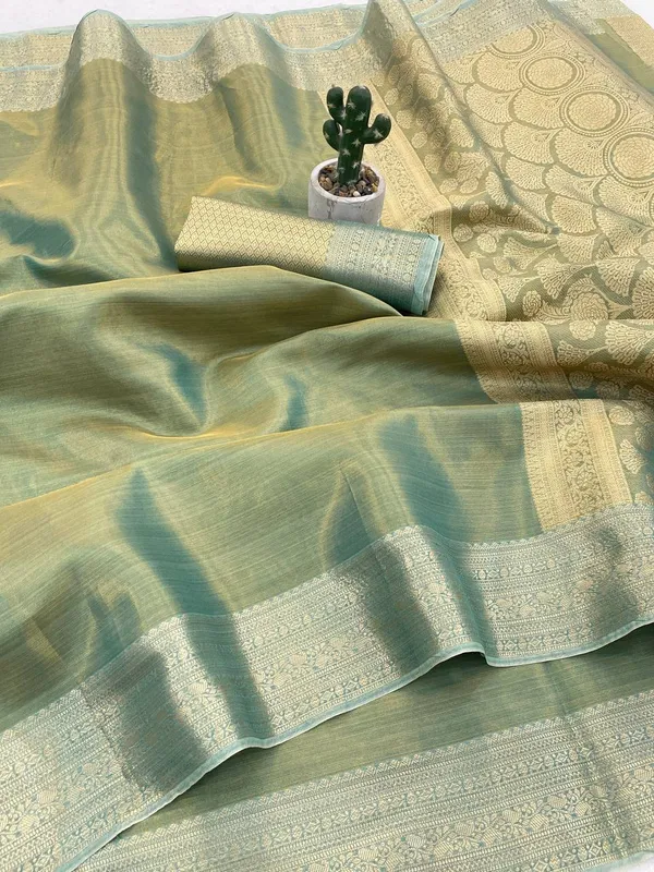 Weaving_Zari_Concept_BANARASI_SOFT_Tissue_SILK_SAREE