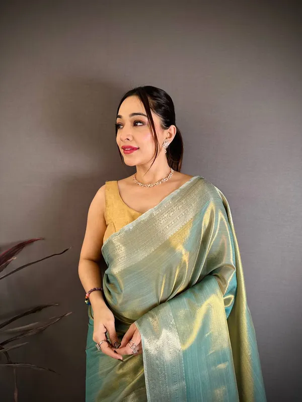 Weaving_Zari_Concept_BANARASI_SOFT_Tissue_SILK_SAREE
