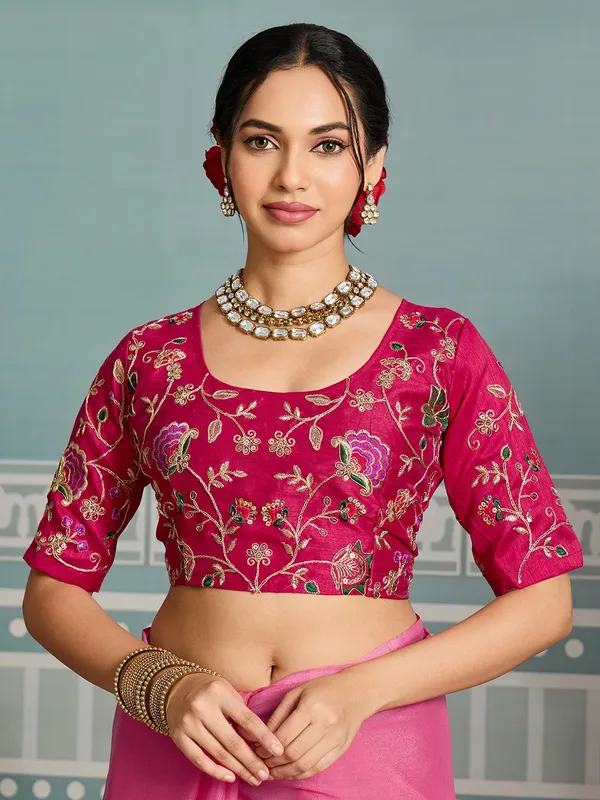 Pink_Party_Wear_Soft_Star_Georgette_Saree_For_Women