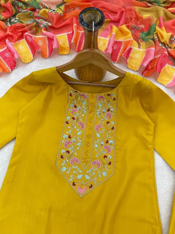 Mustard_Yellow_Embroidered_Kurta_Set_with_Floral_Printed_Dupatta_�_Designer_Ethnic_Kurti_Set_for_Women