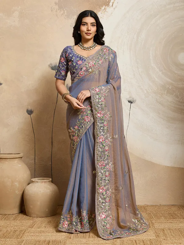 Blue_Wedding_Special_Party_Wear_Soft_Nxc_Moss_Chiffon_Saree_For_Women