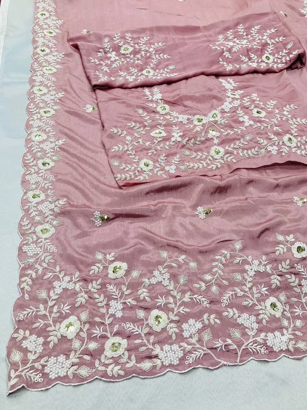Rose_Pink_Party_Wear_Soft_Pure_Chinon_Silk_Saree_For_Women