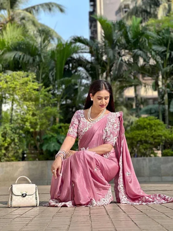 Rose_Pink_Party_Wear_Soft_Pure_Chinon_Silk_Saree_For_Women