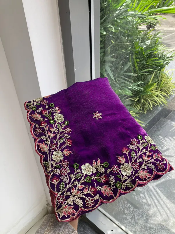 Purple_Party_Wear_Soft_Fendy_Chiffon_Saree_For_Women