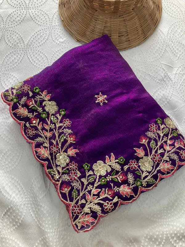 Purple_Party_Wear_Soft_Fendy_Chiffon_Saree_For_Women
