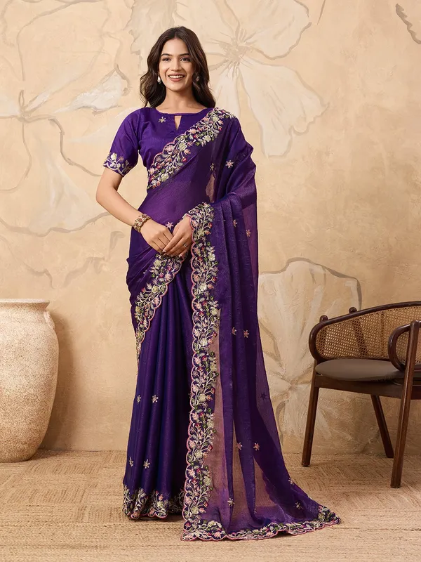 Purple_Party_Wear_Soft_Fendy_Chiffon_Saree_For_Women