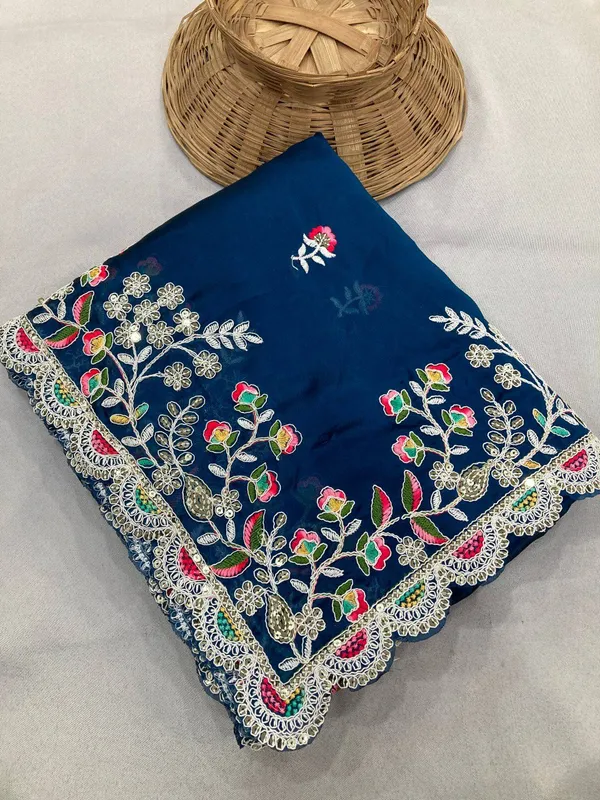 Navy_Blue_Party_Wear_Soft_Rangoli_Silk_Saree_For_Women