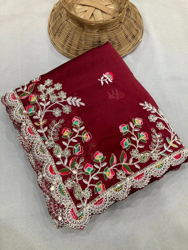Maroon_Party_Wear_Soft_Rangoli_Silk_Saree_For_Women