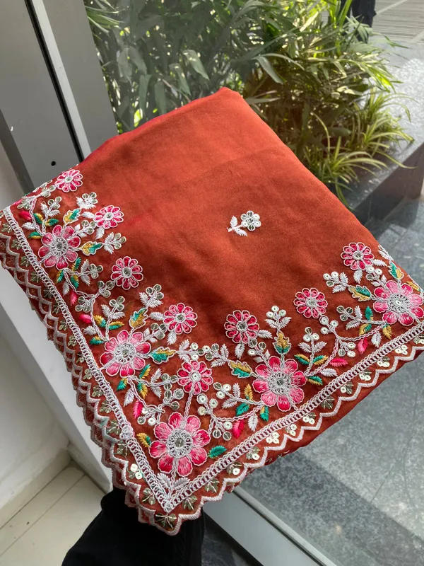 Orange_Wedding_Special_Party_Wear_Soft_Nxc_Moss_Chiffon_Saree_For_Women