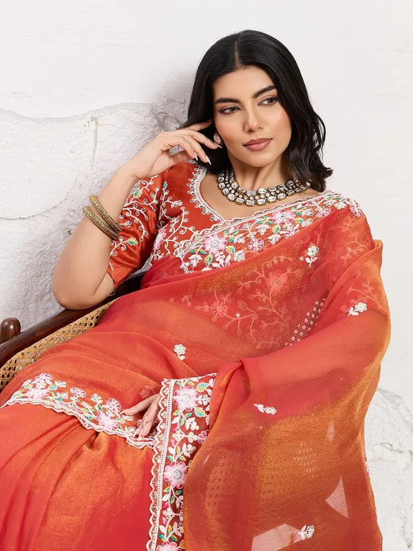 Orange_Wedding_Special_Party_Wear_Soft_Nxc_Moss_Chiffon_Saree_For_Women