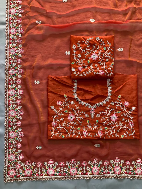Orange_Wedding_Special_Party_Wear_Soft_Nxc_Moss_Chiffon_Saree_For_Women
