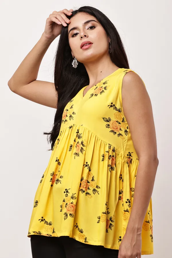 Yellow_Cotton_Premium_Sleeveless_Top_For_Women